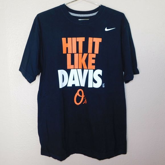 Nike MLB Tee Shirt Adult L Baltimore Orioles Hit It Like Davis Graphic Logo - Picture 1 of 8
